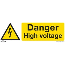 Sealey Self Adhesive Vinyl Danger High Voltage Sign Pack of 10