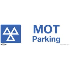 Sealey Self Adhesive Vinyl MOT Parking Sign Pack of 10