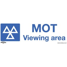 Sealey Self Adhesive Vinyl MOT Viewing Area Sign