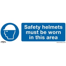 Sealey Safety Helmets Must Be Worn Rigid Plastic Sign