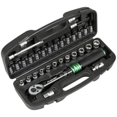 Sealey Premier 33 Piece 1/4" Drive Torque Wrench and Socket Set