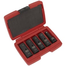 Sealey 5 Piece 1/2" Drive Double Ended Deep Impact Socket Set