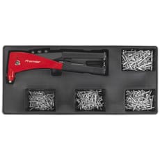 Sealey Riveter and Assorted Rivets Set in Module Tray