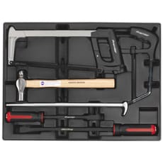 Sealey 6 Piece Hammer, Hacksaw and Pry Bar Set