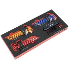 Sealey Premier 43 Piece Hex and Torx Key Set in Module Tray