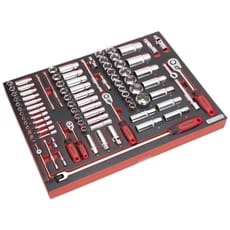 Sealey 91 Piece Combination Drive Socket Set Metric in Module Tray