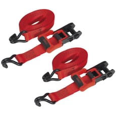 Sealey J Hook Ratchet Tie Down Polyester Webbing Straps