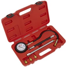 Sealey VSE300D 6 Piece Petrol Engine Compression Tester Deluxe Kit