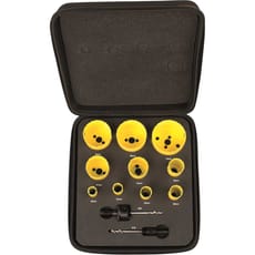 Starrett KDC10021 12 Piece Electricians Hole Saw Set 