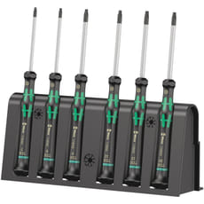 Wera 6 Piece 2067/6 Kraftform Micro Security Torx Screwdriver Set