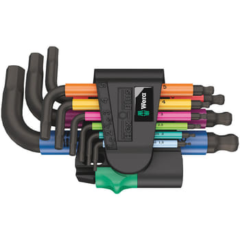 Wera 9 Piece 950/9 Hex Plus Multicolour Key Set