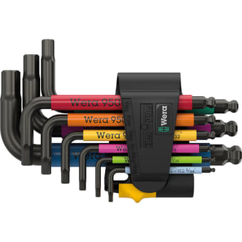 Wera 950/9 Multicolour 3 9 Piece Hex Plus Allen Key Set Imperial