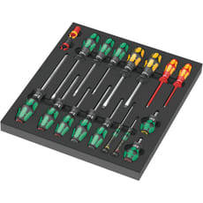 Wera 9710 18 Piece Screwdriver Set in Foam Insert Tray