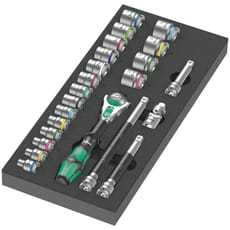 Wera 9721 Zyklop 23 Piece 3/8" Drive Socket Set in Foam Insert Tray