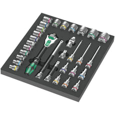 Wera 9722 Zyklop 31 Piece 1/2" Drive Socket Set in Foam Insert Tray