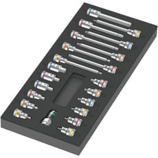 Wera 9723 Zyklop 22 Piece 3/8" Drive Hex and Torx Socket Bit Set
