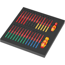 Wera 28 Piece Kraftform Kompakt VDE Insulated Screwdriver Set in Foam Module