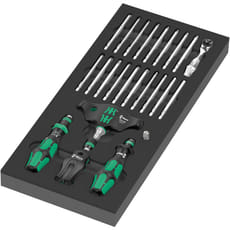 Wera 24 Piece Kraftform Kompakt Ratchet Screwdriver Set in Foam Module