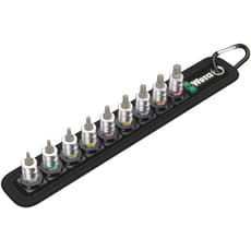 Wera 8767 AHF 9 Piece 1/4 Drive Zyklop Tx Hold Function Socket Set