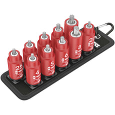 Wera 10 Piece 3/8 Drive Belt B VDE 1 Zyklop Torx and Hex Bit Socket Set