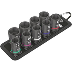 Wera Impaktor 9 Piece 1/2" Drive Hexagon Socket Set on Belt