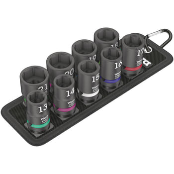 Wera Impaktor 9 Piece 1/2" Drive Hexagon Socket Set on Belt