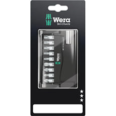 Wera 10 Piece Phillips, Pozi and Torx Screwdriver Bit Set
