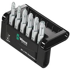 Wera 6 Piece Mini-Check Pozi Screwdriver Bit Set