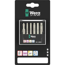 Wera 6 Piece Phillips, Hexagon & Torx HVAC Screwdriver Bit Set