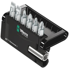 Wera 7 Piece Mini-Check Slotted Phillips and Pozi Screwdriver Bit Set