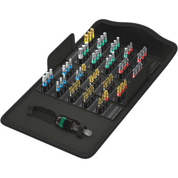 Wera 61 Piece Bit-Safe BiTorsion Torsion Screwdriver Bit and Holder Set