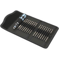 Wera 17 Piece Kraftform Kompakt 60 Stainless Steel Screwdriver Bit Set Imperial