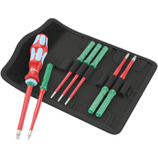 Wera Kraftform Kompakt 8 Piece VDE Insulated Extra Slim Stainless Steel Screwdriver Set