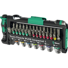 Wera Tool Check Plus 39 Piece Screwdriver and 1/4" Drive Socket Set Imperial